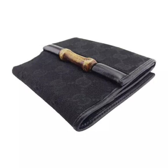 GUCCI W hook wallet GG canvas beige canvas x leather Authentic Used - Picture 3 of 9